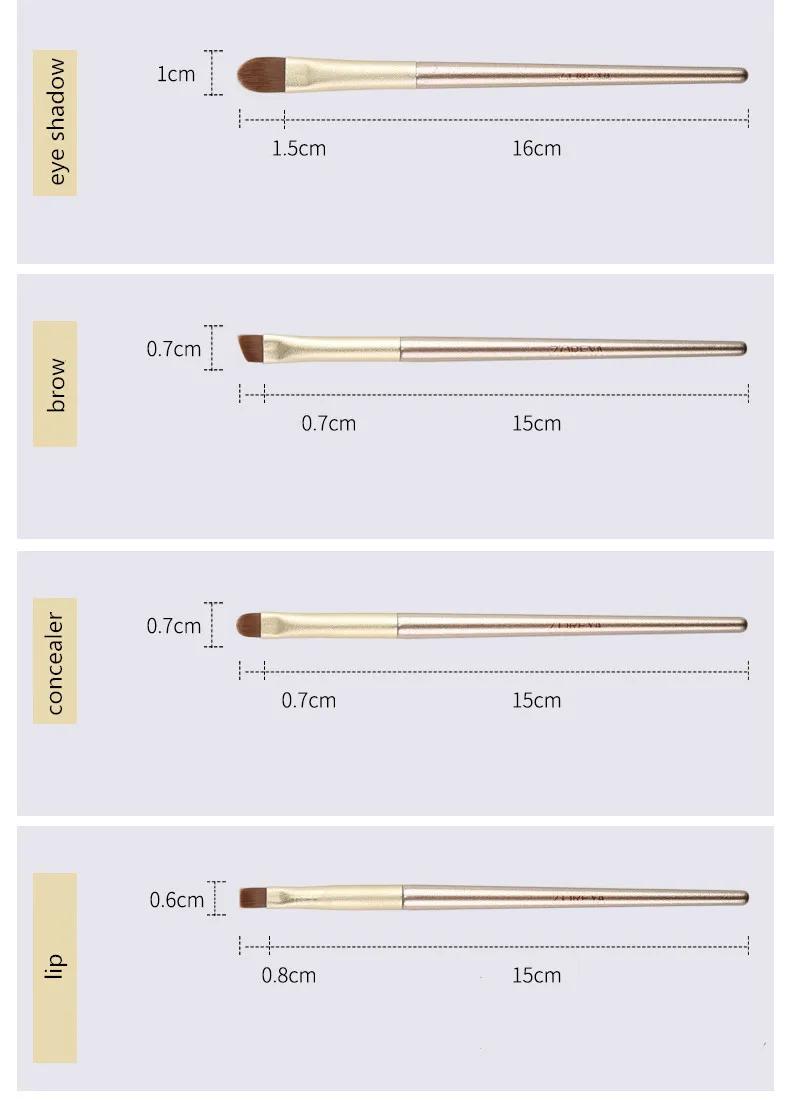 ZOREYA Make up Brush Set Luxurious Makeup Brushes Natual Hair Face and Eye Brushes With High Quality Zipper Bag