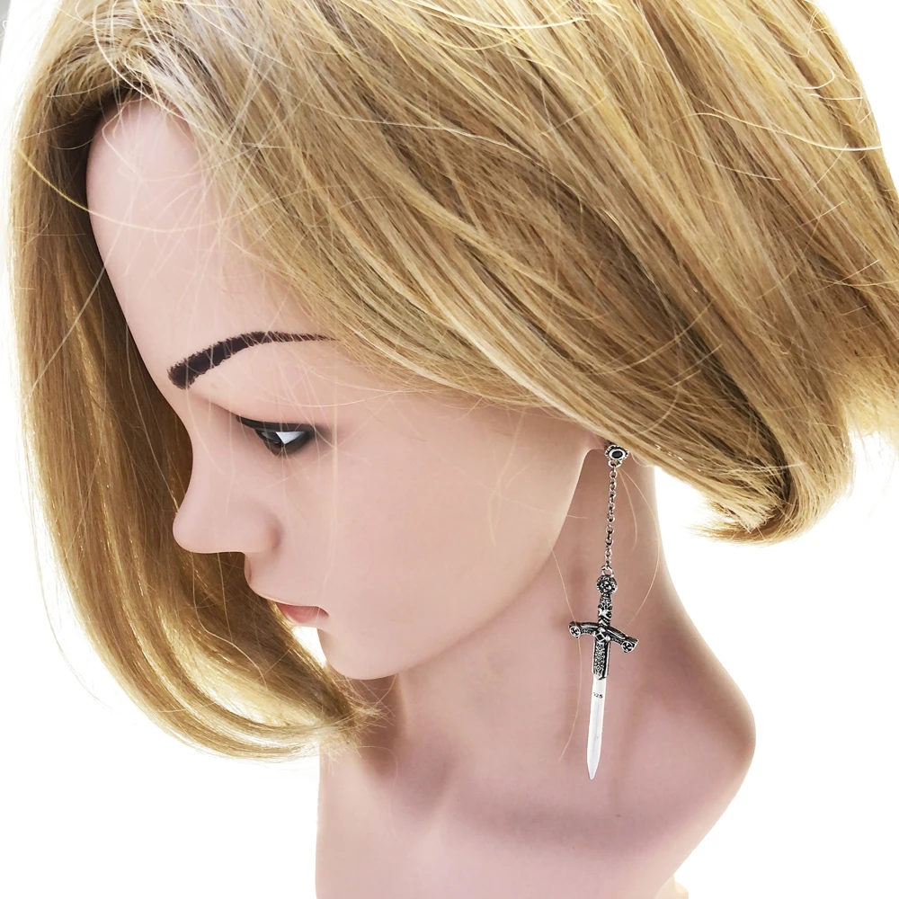 Drop Earring Richly Ornamented Sword Cross,Fine Jewelry For Women Men,2021 New Summer  Vintage Charm