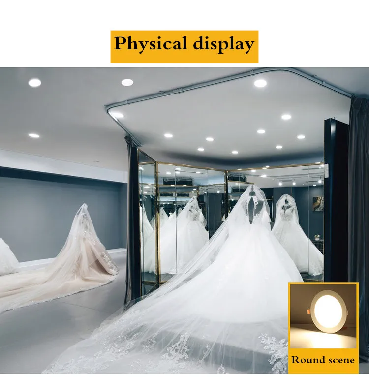 1pcs Dimmable LED Panel Light 3W 6W 9W 12W  15W 18W 25W Recessed Ceiling LED Downlight Indoor Spot Light AC110V 220V Driver Incl