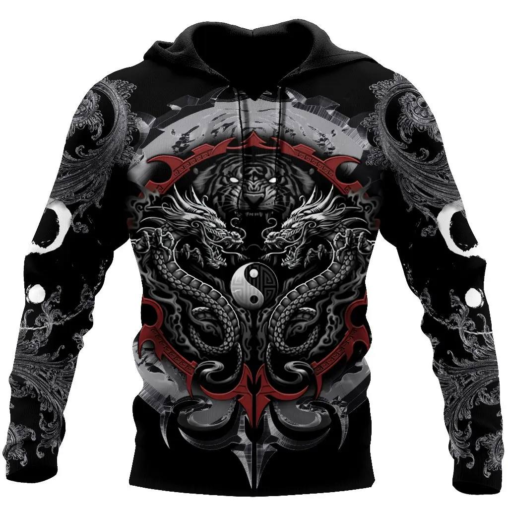 

Dragon Tiger Yin And Yang Gothic Art 3D Printed Men Hoodie Unisex Casual Jacket Pullover Streetwear sudadera hombre DW0442