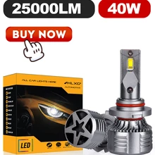 HLXG Canbus h7 Led-lampen H4 LED Scheinwerfer H11 HB4 9006 HB3 9005 Auto Motorrad Nebel Lampe 25000LM High Power CSP Turbo 12V 24V 2X