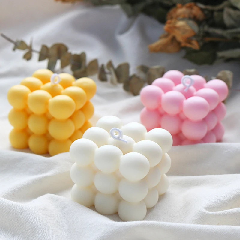 DIY Candles Mould Aromatherapy Plaster Candle 3D Silicone Mold Handmade Tools 