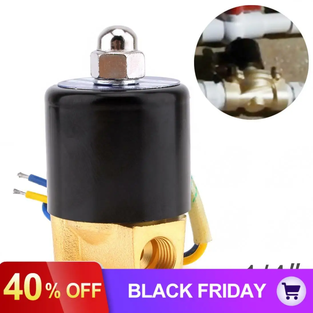 Электромагнитный клапан DC 12V 1/" NPT N/C латунь нормально закрытый электрический клапан для воды, масла, воздуха, дизельного топлива
