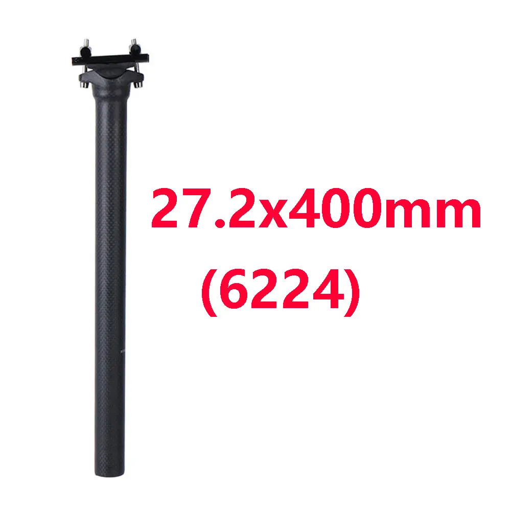 27.2x400mm-6224 Карбоновый подседельный штырь 3k матовый дорожный/горный велосипед Подседельный штырь из углеродного волокна 27,2/31,6 мм светильник 125 г углеродный подседельный штырь - Цвет: 27.2x400mm-6224