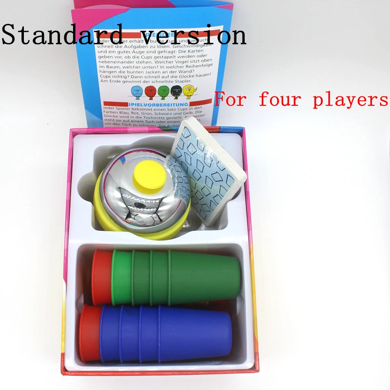 Standard version Карточные игры скорость чашки, игральные карты игры семья и дети настольные игры Крытый игры с английским Instru - Цвет: Standard version