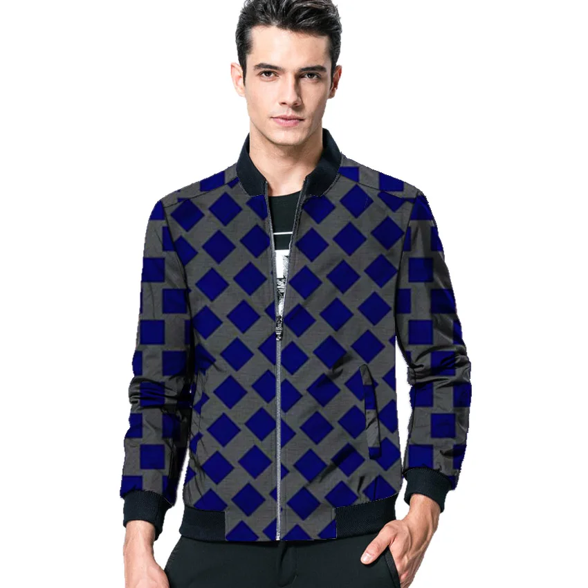 

African men baseball jacket dashiki fashion print coats casual bomber jackets custom made Ankara groom outfit