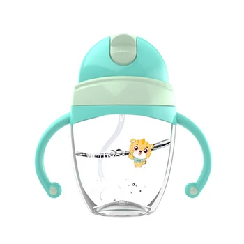 

Trainer Straw Cup Sippy Bite Resistant Non Toxic Travel Removable Handle Transitions For Baby Translucent Drinking Education