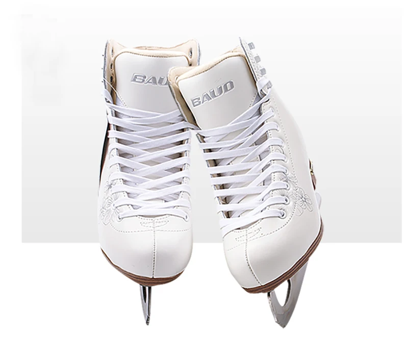 Зимние профессиональные теплые утепленные коньки из натуральной кожи для