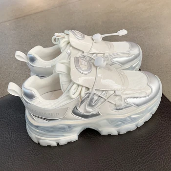 

White tenis casuales de mujer Designer Shoes Woman Comfort Casual Chunky Sneakers Fashion Light Dad Shoes Lady Platform Footwear