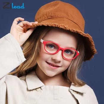 

Zilead Anti-blue Light Oval Children Glasses Brand Kids Optical Goggles Computer Eyeglasses Fashion Plain Spectacles Girls Boys