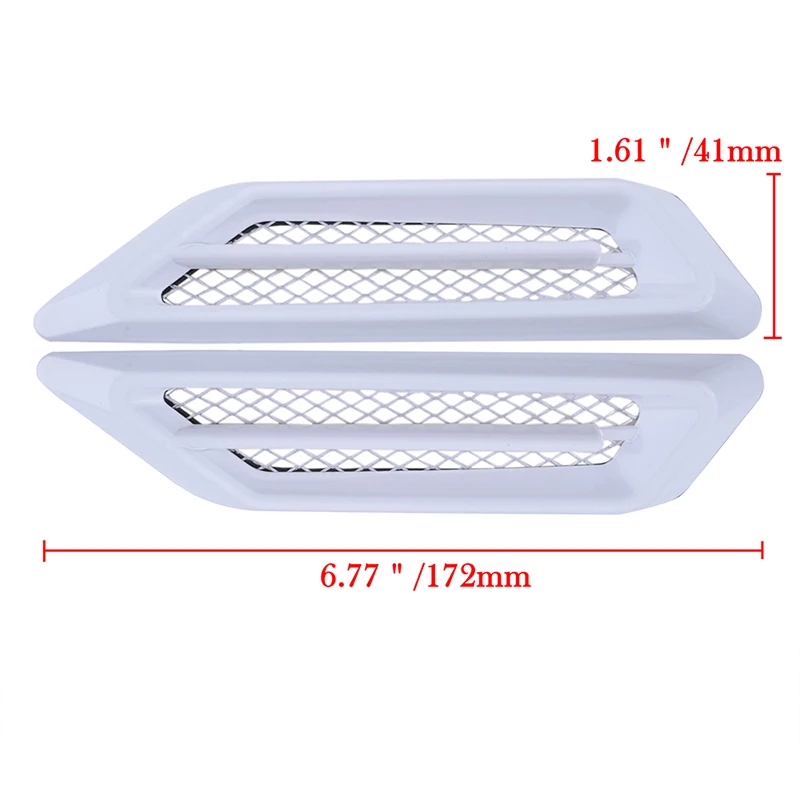 Car Side Wing Cover Shark Gill Shape Fender Vent Air Flow Spoiler Decorative Sticker car stickers car spoiler accessories