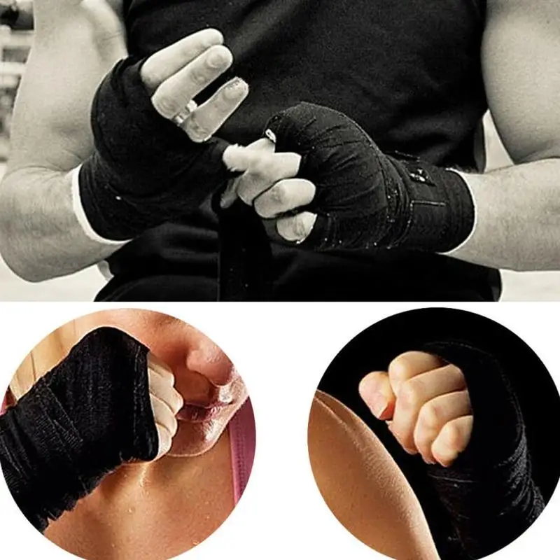 2,5 м боксерский бандаж спорта Спортивные ремень боксерские перчатки muay повязки Ручной Обертывания тайский тхэквондо 1 шт. для Sanda K1J8