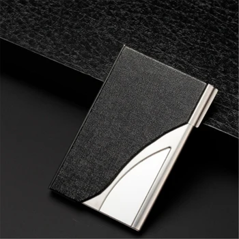 

Rfid Men Travel Card Holder Case Male Stainless Steel Metal Box Cover Business CardHolder Credit Card Holder Wallet tarjetero