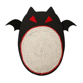 

Pet Cat Scratch Board Bat-shaped Halloween Durable Sisal Scratch Mat Scratcher Sleeping Mat Lounger Bed Blanket Pet Supplies