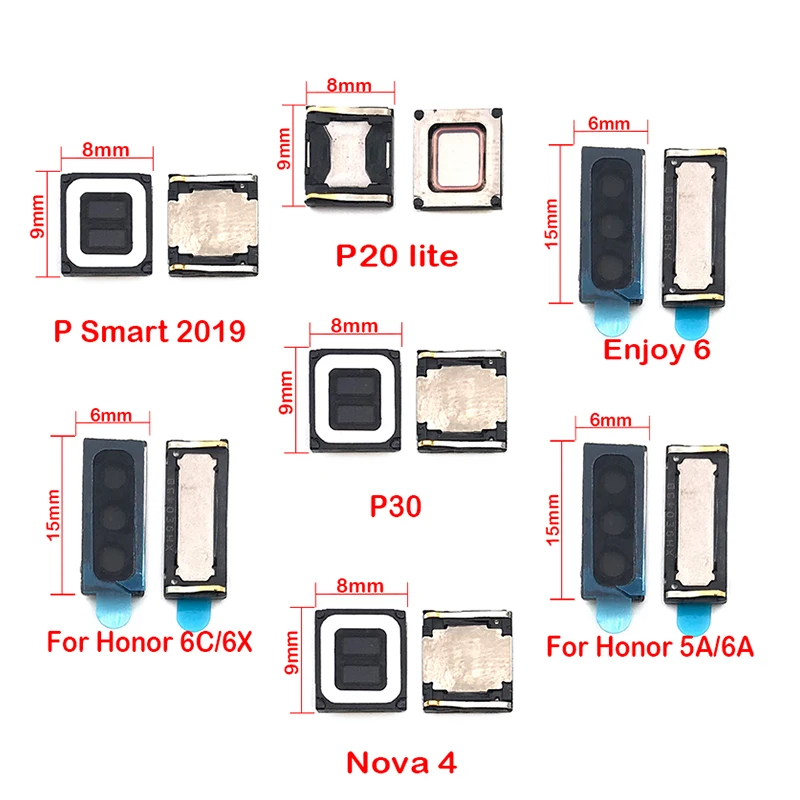 2 шт./лот, ухо Динамик приемник для Huawei Honor 6C 6X 9X 5A 6A фотокамеры мгновенного действия 8 7 Nova 3e 3 3i 4 Nova2 плюс P8 P20 P30 P Smart