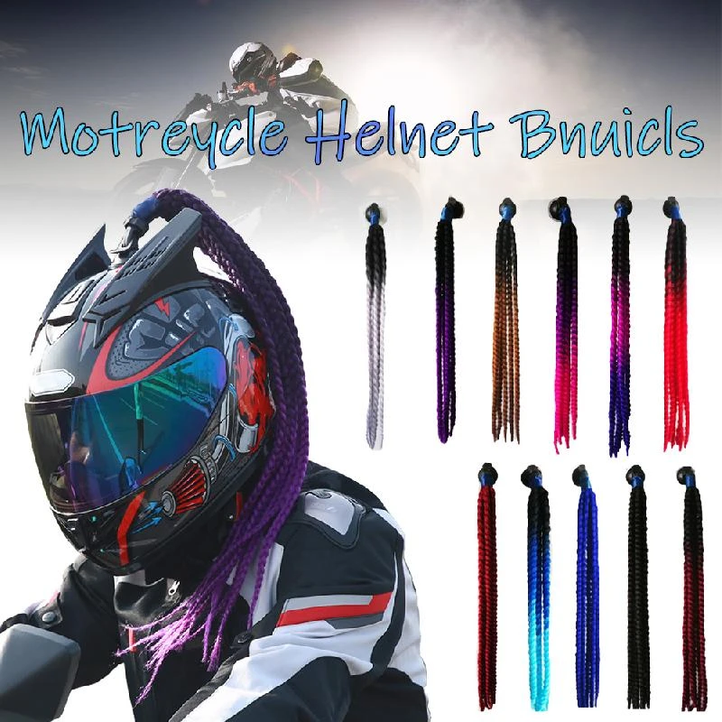 60 センチメートルオートバイヘルメットドレッドヘア女性ヘルメットドレッドヘアポニーテール編組モトクロス自転車ヘルメットパンク髪の装飾 Helmets Aliexpress