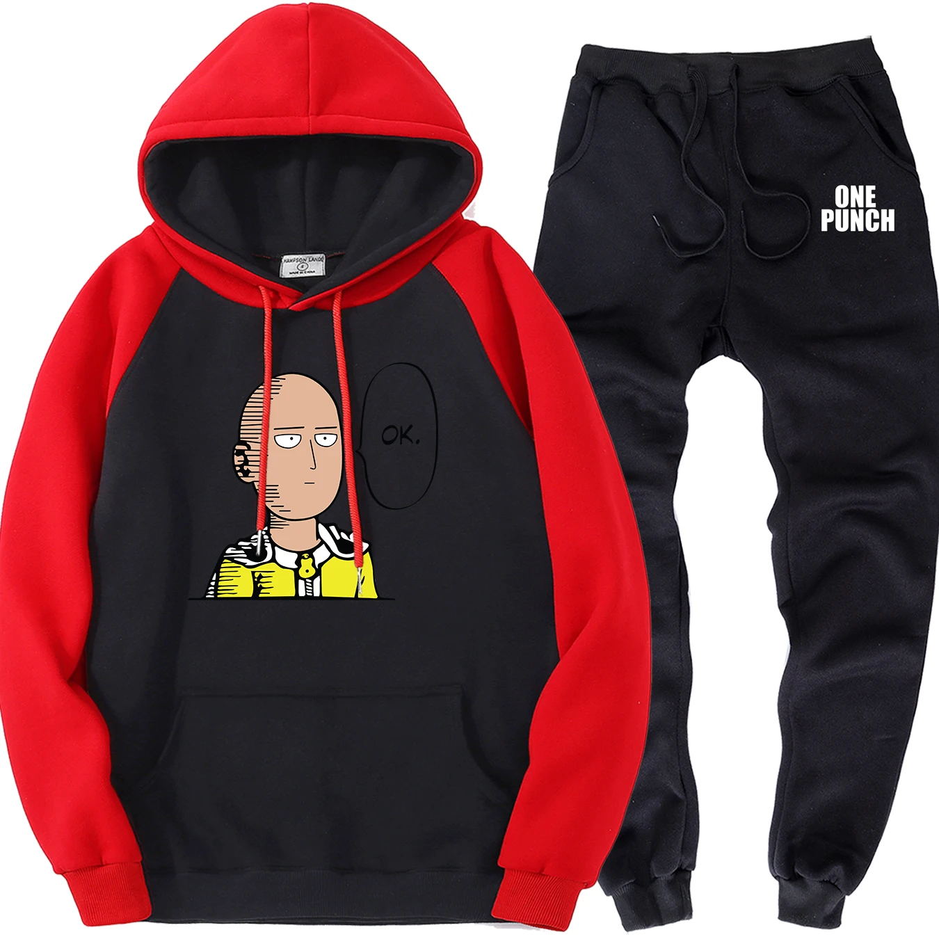 2019 Autumn Men's Sports Suits One Punch Print Male Sweatpants+Pullover Funny Streetwear Clothing Sets Men Sportswear Warm Pants 2019 Autumn Men's Sports Suits One Punch Print Male Sweatpants+Pullover Funny Streetwear Clothing Sets Men Sportswear Warm Pants