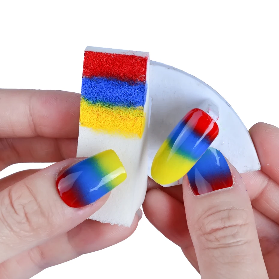 Soft Sponges Gradient Nail Stamper Gel Polish Printing Tools Change Color Template Stamping DIY Image Nail Art Manicure 2