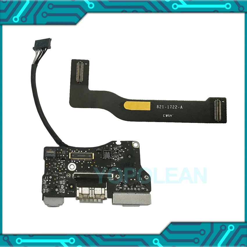 Оригинальная плата I/O USB аудио DC Jack гибкий кабель 820 3455 A 821 1722 для MacBook Air 13 &quotA1466 2013 2014 2015 года|Компьютерные