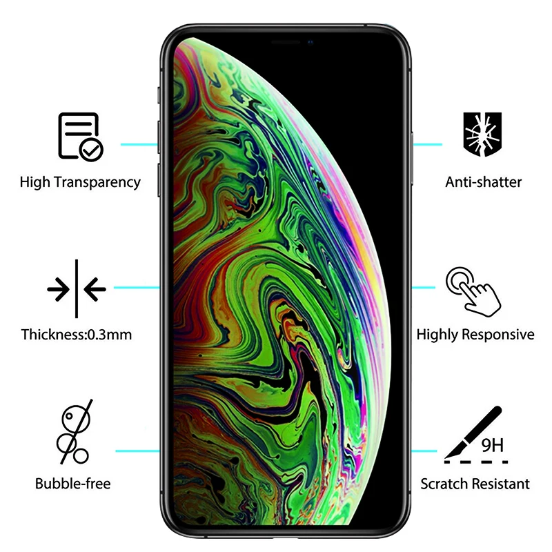 Стекло для iPhone 11 pro max xr защита экрана защитное стекло на Pro Max 7 8 6 s Plus X XS