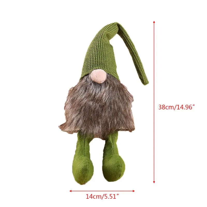 Счастливого Рождества Вязание шведский Санта гном плюшевые куклы украшения ручной работы эльф K1MF