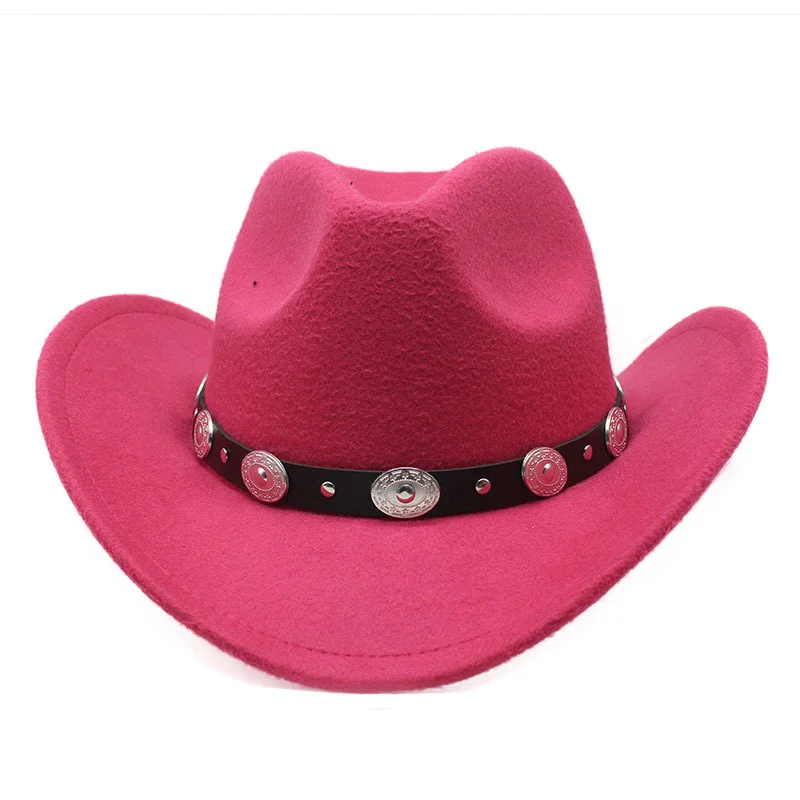 felt fedora Winter Fedora Hat For Women Men's Caps Hats Western Cowboy Suede Vintage Cowgirl Cowboys Unisex Hats Sunscreen Felt Jazz Cap red fedora hat