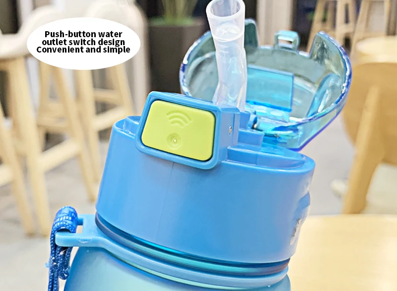 Keelorn 408 мл пластиковая соломинка для бутылки для воды Спорт на открытом воздухе портативный теплоизоляция короткая прямая бутылка для воды с мультяшным