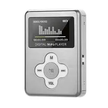 Компактный портативный Mp3 плеер с картой экрана, Голосовой Mp3 плеер, зарядный порт, Сливовая кнопка, студенческий креативный подарок