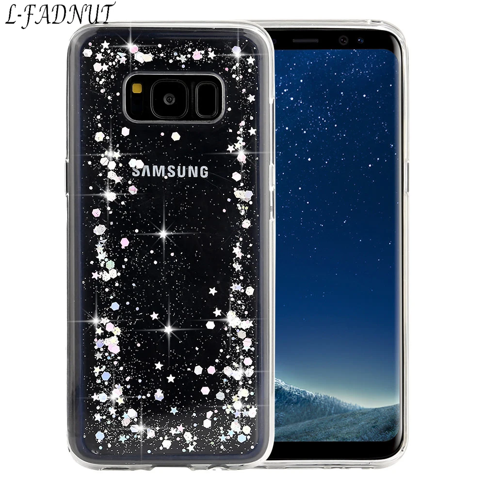 L FADNUT Прозрачный блестящий чехол для телефона Samsung S10e стильный прозрачный тонкий