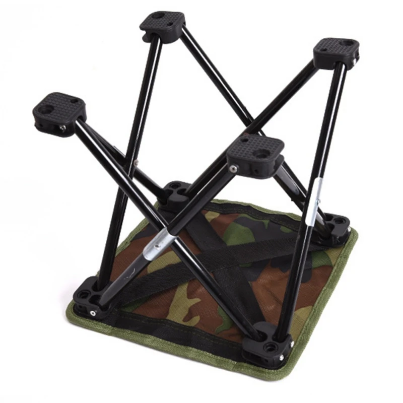 Hot Portable Camping Hiking Beach Fishing Chair Camouflage Folding Stool Lightweight Recreational Fishing Gear
