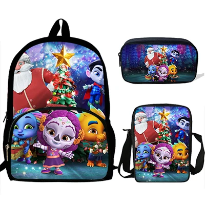 16 дюймов Mochila девочки школьные сумки supers Монстры животные рюкзак сумка для мальчиков рюкзак для подростков 3 набора Подарочный Детский рюкзак