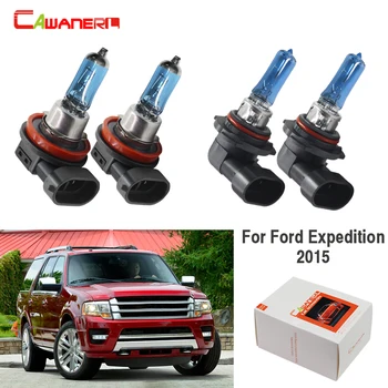 

Cawanerl 2 Pair 9005 & H11 100W Car Accessories Halogen Lamp Headlight Light High Low Beam 12V For Ford Expedition 3.5L 2015