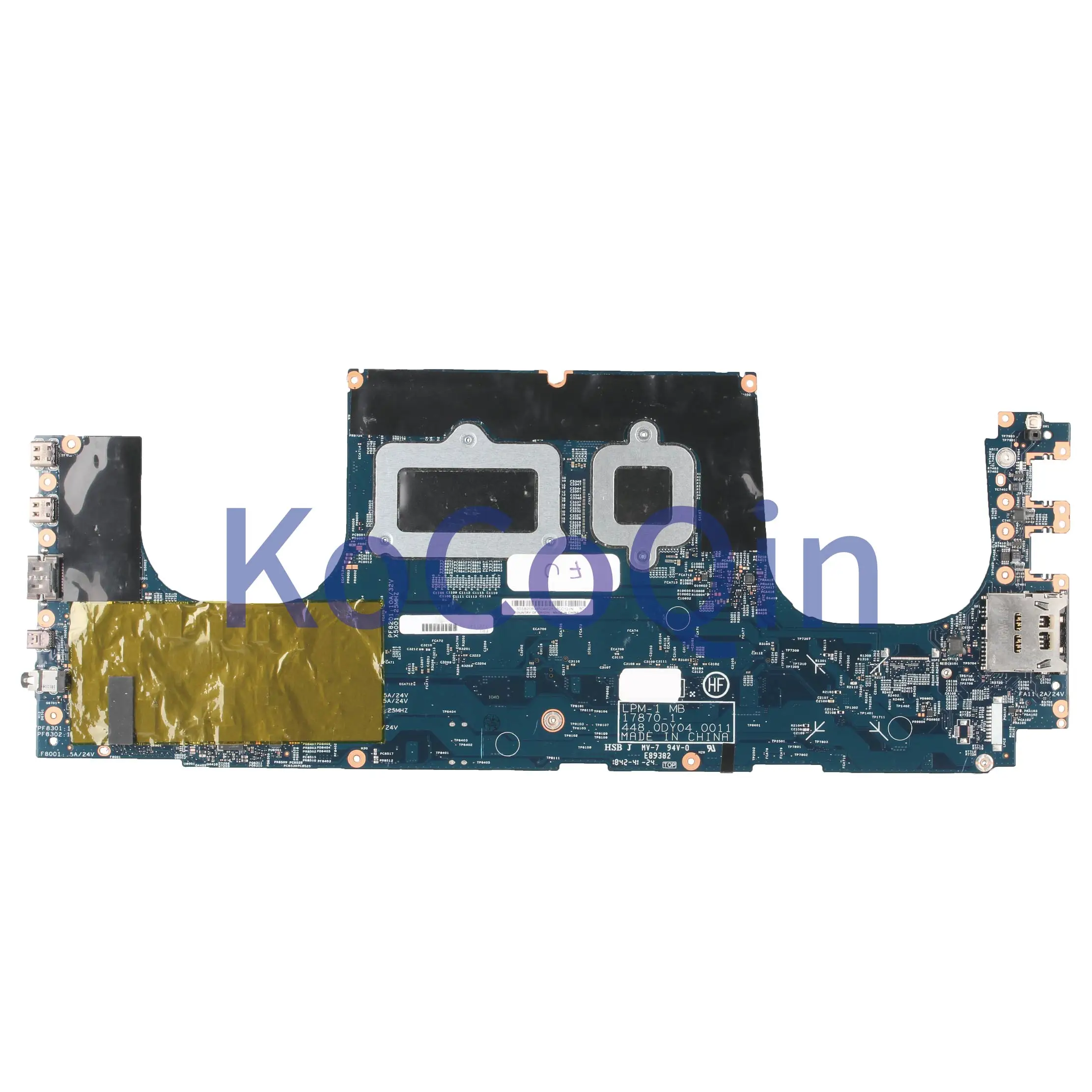 Greatest KoCoQin Laptop motherboard For LENOVO Thinkpad X1 SR3YY I7-8750H Mainboard 01YU947 17870-1 448.0DY0