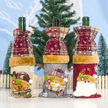 1 шт. стиль бутылки вина Рождество крышка Санта Снеговик вечерние декоративное украшение стол Рождественский подарок
