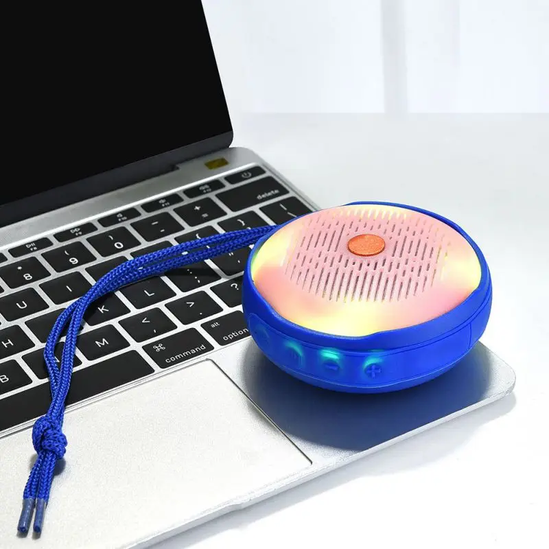 Мини беспроводной Bluetooth динамик Портативный влагозащищенный динамик стерео музыкальный плеер Поддержка TF карты с красочным светом