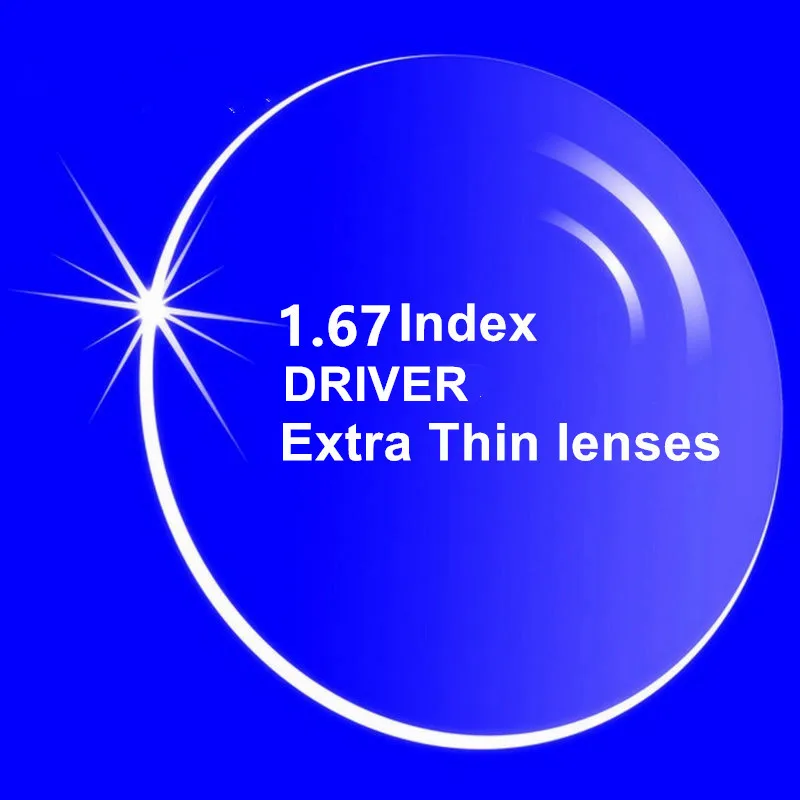 1,67 индекс драйвер линзы, прописанные четкие супер тонкие линзы антибликовое/УФ-защитой от царапин класса премиум специально для водителя Применение