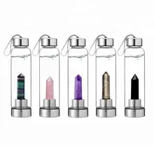 Природный камень кристалл ТОЧКА Исцеление обелиск палочка эликсир кристалл кварца бутылка для воды с украшением в виде кристаллов Камень Точка Исцеление Кристалл Камень