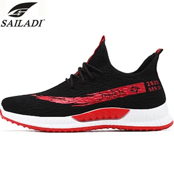 

Sailadi Hot Sale Men Women Running Shoes Black red Orange weaving Breathable Sports Shoes Outdoor Training Sneakers S2307