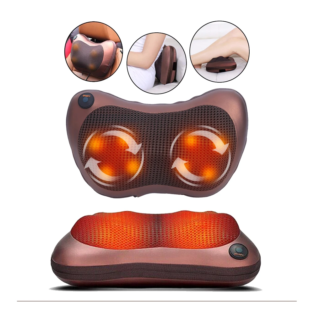 

Electric Heat Infrared Neck Massager Cervical Spine Shoulder Back Relax Pillow Massage Pillow Deep Kneading Massager Relax