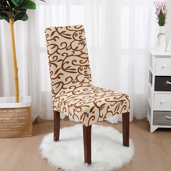 

1/2/4pc Spandex Elastic Slipcover Removable Kitchen Seat Case Chair Covers For Banquet Printed Dining Chair Cover