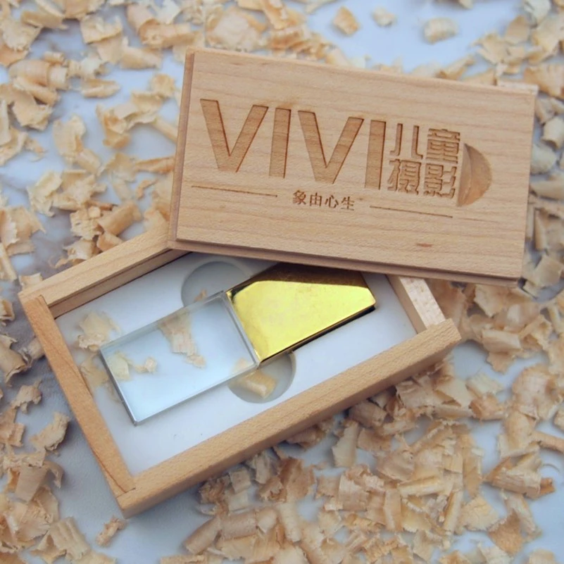 Модный деревянный + хрустальный флеш накопитель USB 2 0 4 ГБ 8 16 32 карта памяти