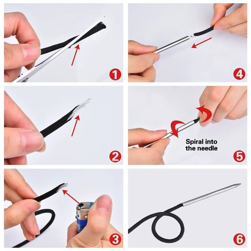 2 шт. 550 Паракорд фид для шнуровки сшивания ткачества иглы из нержавеющей стали