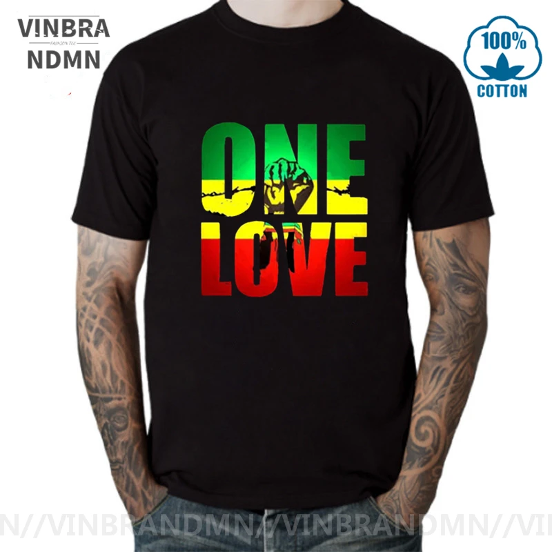 Vinbrandmn Rasta One Love City Tshirt Uomo Rastafari Lion King T-Shirt Giamaica Flag The Best Of Red Yellow Green Design Top Tee