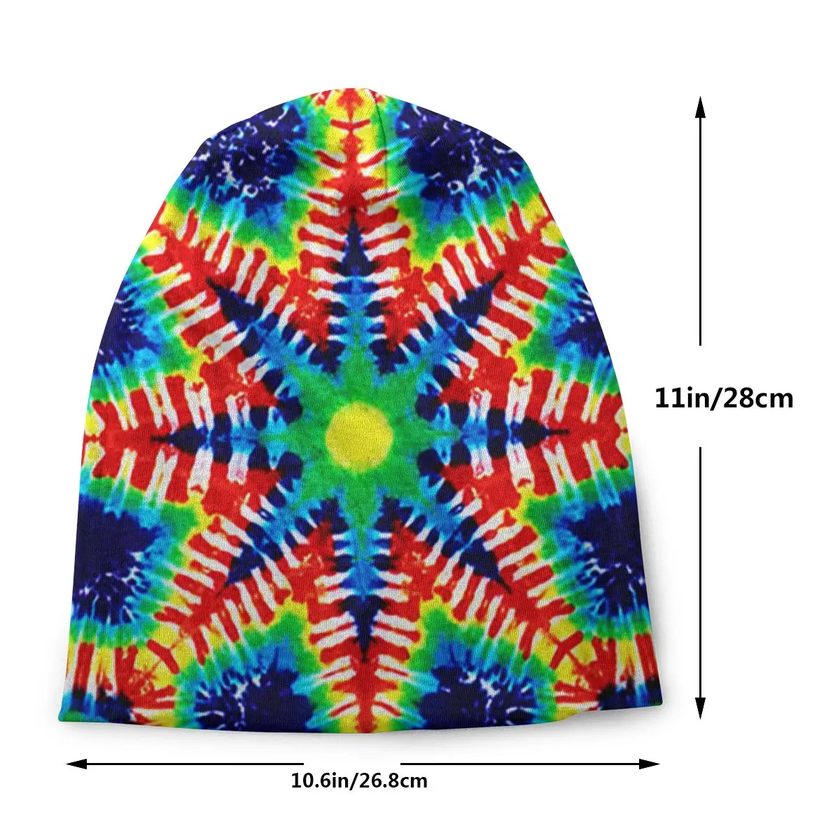 Мандала Tie Dye Flower унисекс взрослая Повседневная шапочка зимняя теплая вязаная Лыжная шапка Skully Beanies
