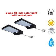 2/4pcs 48 LED Solar Light Solar PIR Motion Sensor Lamp IP65 Waterproof Outdoor Garden Yard Lamp Emergency Security Light Solar L 2/4pcs 48 LED Solar Light Solar PIR Motion Sensor Lamp IP65 Waterproof Outdoor Garden Yard Lamp Emergency Security Light Solar L