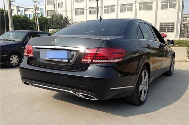 Для Mercedes-Benz E Class W212 E200 E250 E300 E350 E500 2013- задний спойлер& Exhause высокое качество PP бампер диффузор