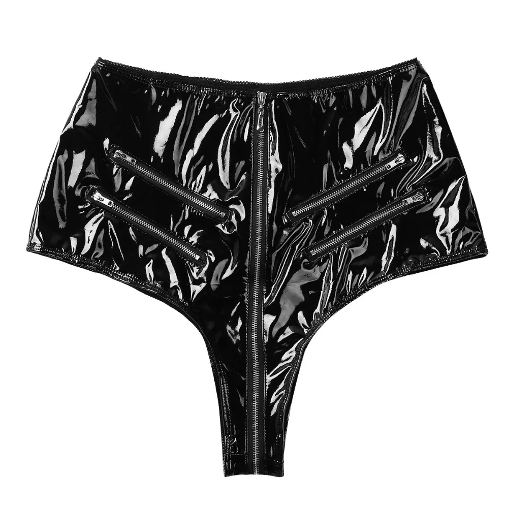 Womens Shorts Womens Wetlook Summer Sexy Pole Dance Leather High