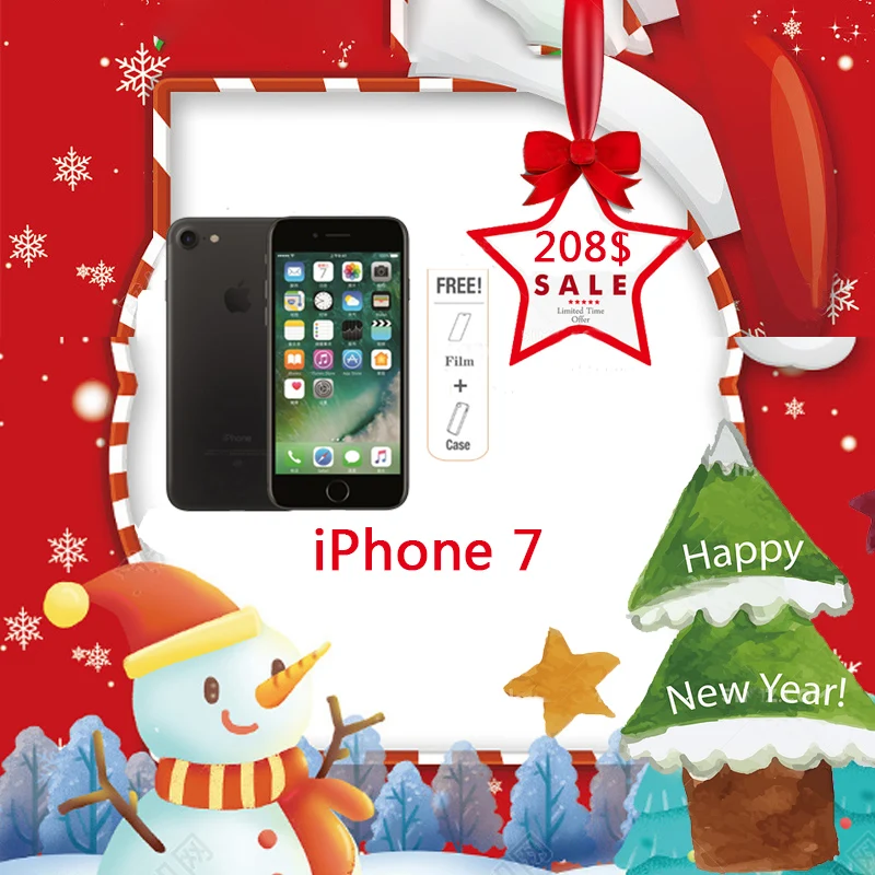 Original Unlocked Apple iPhone 7 4G LTE Mobile phone 2G RAM 256GB 128GB 32GB ROM Quad 1