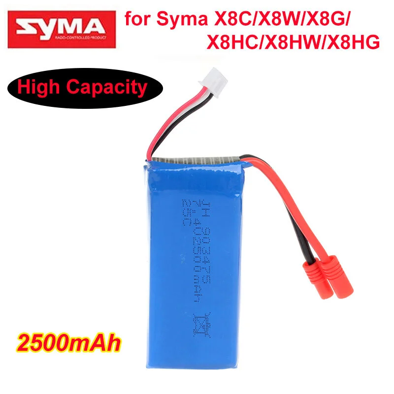 1 шт. Батарея ультра-высокой Ёмкость 7 4 V 2500 мА/ч для X8W X8c X8G X8HC X8HW X8HG Дрон
