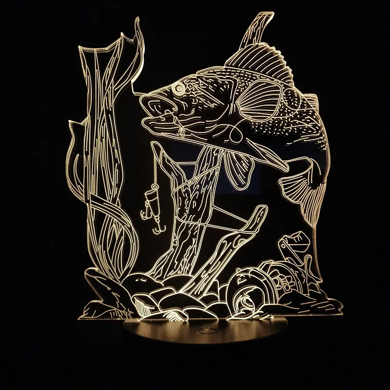 

Damsel-fish 3D Lamp Battery Operated Novel Reward for Infant Colorful with Remote Led Night Light Lamp Dropshipping 2019